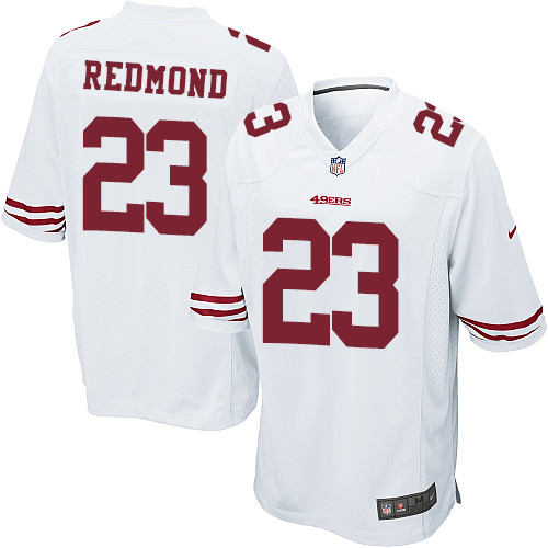 Men's Game Will Redmond Nike Jersey White Road - #23 NFL San Francisco 49ers